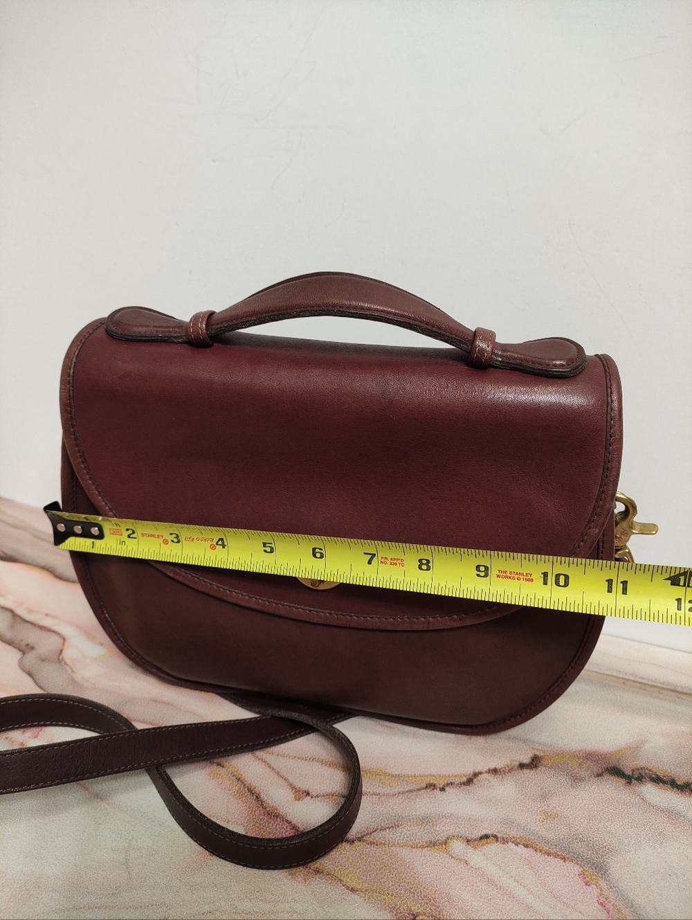 Vintage Coach 9865 Large Plaza Bag Burgundy READ - Picture 9 of 17